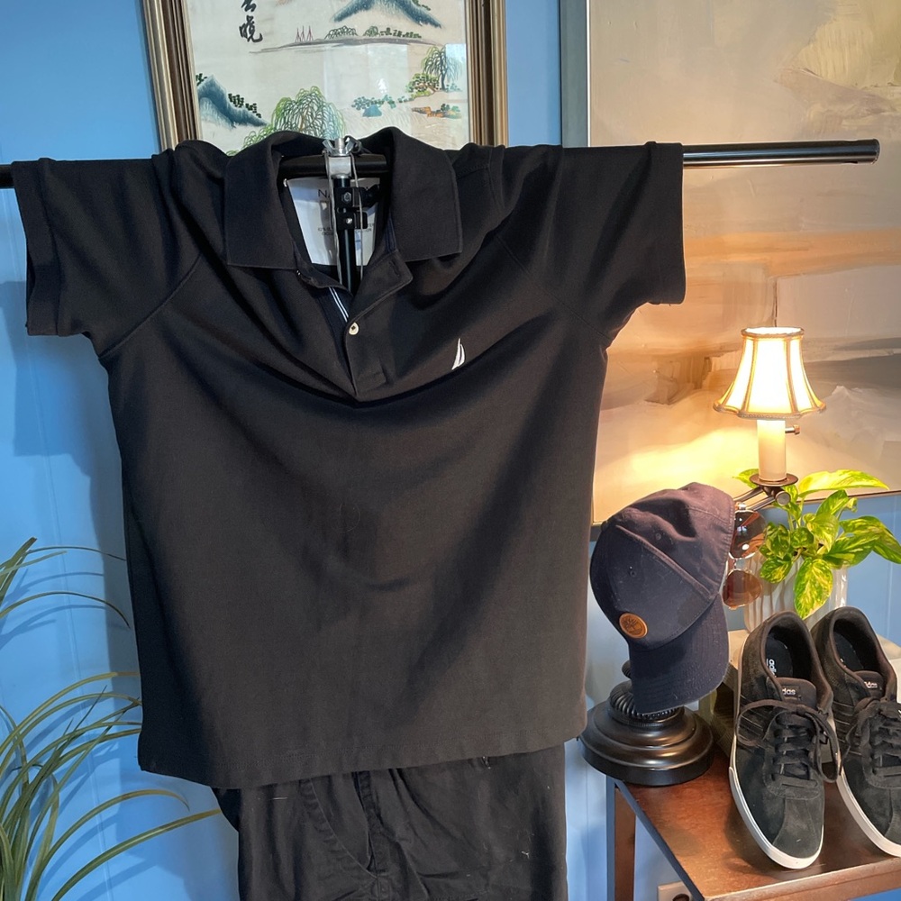 Nautica Navy Performance Deck Polo